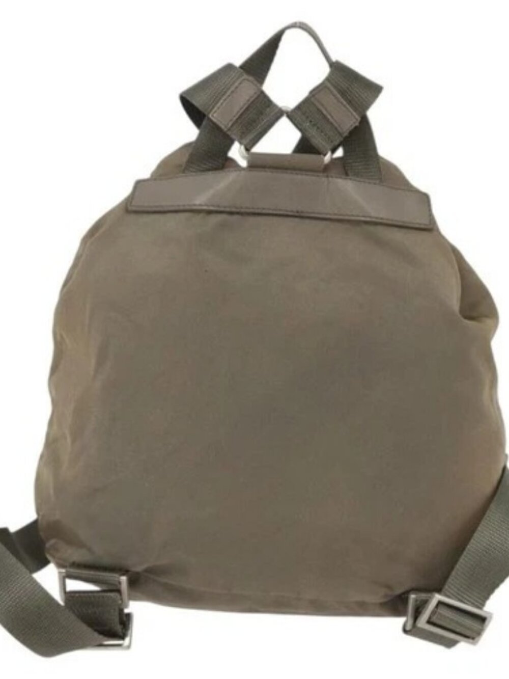 PRADA Backpack Nylon Khaki Silver Auth 163902 - Picture 2 of 16